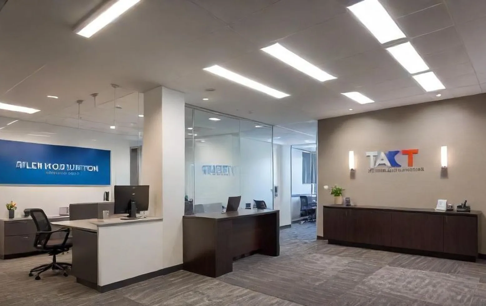 Modern office talent acquisition and professional recruitment environment